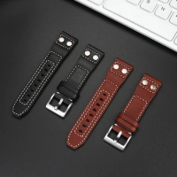 Genuine leather bracelet watch strap for citizen BX1010-02E/11L Series watch band 22mm Black Brown Men's Watch Accessories