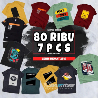 KAOS DISTRO ANAK PAKET BAJU SEMI DISTRO 7 pcs umur 1-11 tahun bahan katun anak laki anak perempuan S