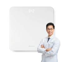 【德國 medisana】極簡玻璃體重計 時尚白 PS435(體重機/復健科醫師推薦)
