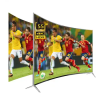 49 55 65 75 Inch Curved LED Tv Screen Ultra HD 4K Television Smart LED TV