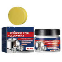 Stainless Steel Clean Wax Kitchen Pot Cleaner Polishing Stainless Steel Cream 100g Polishing Stainless Steel Cream Powerful Oven