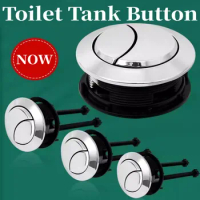 Universal Dual Flush Toilet Water Tank Button Round Valve Push Button Flush Toilet Seat Water Tank Valve Bathroom Parts