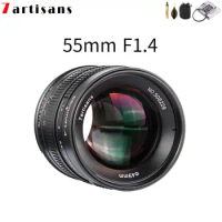 7artisans lente 55mm F1.4 Portrait MF Mirrorless Camera Lenses for Sony E a6600 a6100/M4/3 mount GX9 G9