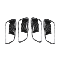 Car Carbon Fiber Inner Door Handle Cover for 2022 Kia Morning Picanto Door Bowl Handle Trim Frame