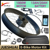 48V 1000W Rear Hub мотор колесо Electric Bike Conversion Kit 20‘’26‘’ Wheel Rear Fork 170mm/190mm Bicycle 4.0 Wide Rim Fatbike