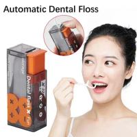 Automatic Dental Floss Storage Box Oral Hygiene Care Convenient Dental with Dispenser Floss Dental Portable Floss T6B9