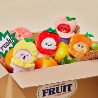Line Friends Bt21 Kawaii Mang Cooky Koya Rj Chimmy Anime Minini Fruit Series Plush Doll Toys Cartoon Soft Stuffed Ornament Gifts