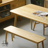 【小半家具】麥迪長凳 北歐白橡木實木長椅/餐椅 105cm (H014347659)
