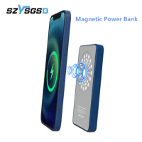 15W For iPhone 12 Mini Max Magnet Qi Wireless Charger 5000mAh Power Bank For iPhone 11/Xr/XS/ Backup Bracket Portable Powerbank