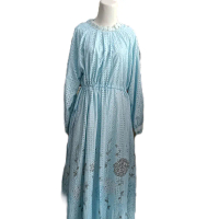gamis katun full bordil bolong daleman jersi