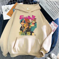 Hot Band Gorillaz Hoodies Vintage Print Sweatshirts Men Women Unisex Fashion Street Harajuku Sweatshirt Oversized Hoodie Coat