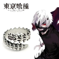 Anime Punk Centipede Ring For Teen Metal Gothic Vintage Winding Couple Opening Ring For Man Party Gift Tokyo Ghoul