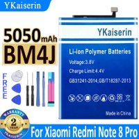 5050mAh YKaiserin Battery BM4J for Xiaomi Redmi Note 8 Pro Note8 Pro Replacement Phone Bateria