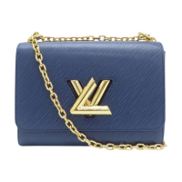 【二手名牌BRAND OFF】LOUIS VUITTON LV 路易威登 藍色 Epi 水波紋 牛皮 Twist MM 肩背包 M53090
