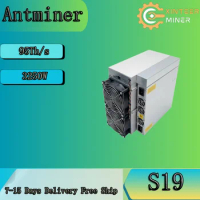 used Antminer S19 95T 3250W with power supply BTC miner crytpo ASIC Crytpo miner free shipping