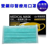 【可安】醫療口罩50片一盒(蒂芬妮綠)