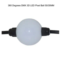 Addressable 3D LED pixel ball 360 degrees SPI signal Full color RGB DC24V 20balls 5meters X 100rolls waterproof