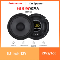 2Pcs/Lot Car Speakers 6.5 Inch 600W Vehicle Door Subwoofer Car Audio Music Stereo Full Range Frequency Automotive Speaker Horn
