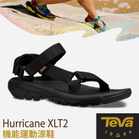 TEVA 抗菌 女 Hurricane XLT2 可調式 耐磨排汗運動織帶涼鞋(含鞋袋).溯溪鞋_黑