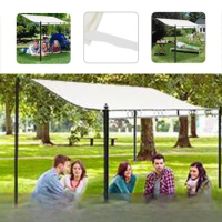 300D canvas waterproof tent Gazebo Top Canopy Outdoor Courtyard Swimming Pool Gazebo roof cover replacement cover (Without stand