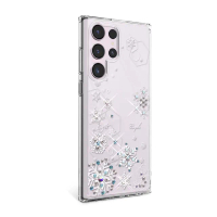 【apbs】Samsung Galaxy S24系列 輕薄軍規防摔水晶彩鑽手機殼(紛飛雪)