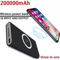 Free Shipping Portable Wireless Fast Charging Power Bank 200Ah LED Display HTC Power Bank IPhone External Battery Pack XiaoMi