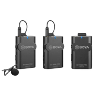 BOYA BY-WM4 PRO-K2 Mini Mic Lapel Lavalier Wireless Microphone with Smartphones DSLR Cameras Camcorders
