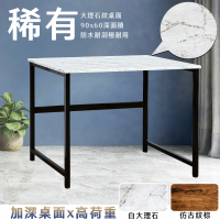 【yo-life】台灣製高荷重工作桌.高荷重電腦桌-美式工業風/大理石紋(90x60x69.5cm)