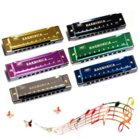 10 Holes Key Of C Blues Harmonica Mouth Organ Beginners Kids Educational Toys Professional Tremolo Harmonica Woodwind Accessory