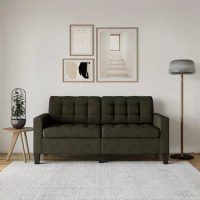 Emily Upholstered Sofa Couch Living Room Furniture, Grey, sofas for living room