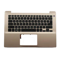 New Golden Palmrest Case with US Backlit Keyboard for Dell inspiron 14 5480 5488 with Backlight