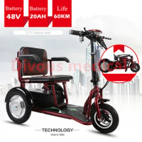 Folding Adult 3 Wheel Power Electric Tricycle Mobility Scooter With One Seat Can Mobility Scooter For Elderly