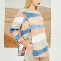 เสื้อแขนยาวIrene Silk Top-ชมพูฟ้า