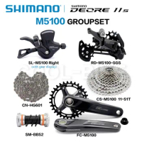 SHIMANO DEORE M5100 11 speed Groupset MTB Mountain Bike 11v Shifter lever Rear Derailleur Crankset Cassette Chain
