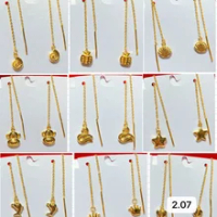 HX 24K Anting-Anting Emas Murni AU Asli 999 Anting-Anting Emas Padat Bagus 3D Mawar Kelas Atas Trendi Perhiasan Bagus Klasik Penjualan Laris Baru 2020