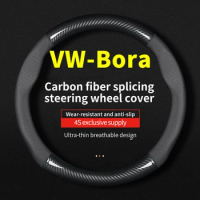 No Smell Thin For VW Volkswagen Bora Steering Wheel Cover Leather Carbon 1.5 1.6 1.4TSI 230TSI DSG Sportline 2015 2016 2017 2018