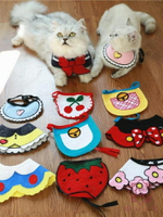 【買一送一】韓國可愛手工寵物口水巾貓咪圍嘴圍兜三角巾【櫻田川島】