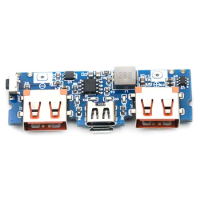 1Pc Micro/Type-C USB 5V 2.4A Dual USB Power Bank Power Board Boost Module Accessories For Phone