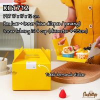 Kotak Box Kue KC1712 Cupcake Muffin Pudding Cup Pie Tart Cake Roti