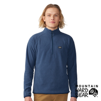 【Mountain Hardwear】Microchill 1/4 Zip Pullover 保暖刷毛立領半拉長袖排汗衣 男款 海軍藍 #2048261