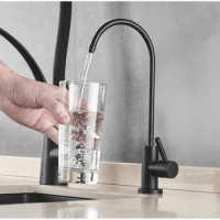 Derect Driking Faucet Kitchen Sink Faucet Sink Tap Single Lever Cold Water Direct drinking faucet Black 304 SUS