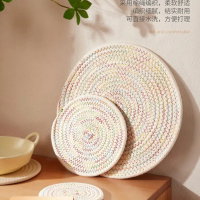Nordic Style Heat Insulation Coaster Table Mat Kitchen Pot Mat Woven Heat Insulation Mat Heat Resist