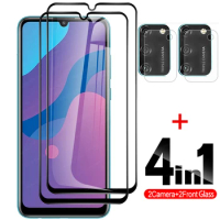 4 in 1 Tempered Glass On For Huawei Honor 9a Screen Protector Camera Lens Film For Honor 9c 9s 9x 8a 8s 8x Protective Glass