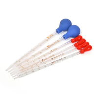 Màu xanh dương Với quy mô Pipet 10ml Đầu cao su Thủy tinh Quy mô nhỏ giọt Pipettors