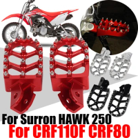 For HONDA CRF110F CRF110 F 110F CRF 110 F 80 CRF80 HAWK 250 Sur Ron Surron Accessories Footrest Footpegs Foot Pegs Rests Pedal