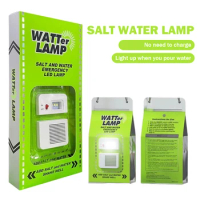 LED Salt Water Emergency Lamp Waterproof Portable Salt Water Lights Reusable Camping Lamp for Camping Night Fishing Lamp