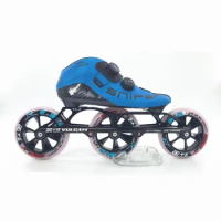 Original Professional BE+VE SNIPER Inline Speed Skates 3X125mm Cado Dual-hard wheels Race Shoes BE Vulcan Marathon Roller Skates
