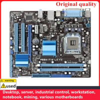 For P5G41T-M LX V2 Motherboards LGA 775 DDR3 8GB M-ATX For Intel G41 Desktop Mainboard PCI-E2.0 SATA II USB2.0