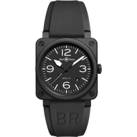 【Bell&amp;Ross】黑色啞光陶瓷機械腕錶 母親節(BR0392-BL-CE)