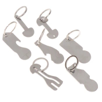 1pc Shopping Cart Solver Trolley Token Portable Key Hook Trolley Key Opener Coin Keychain Accessories